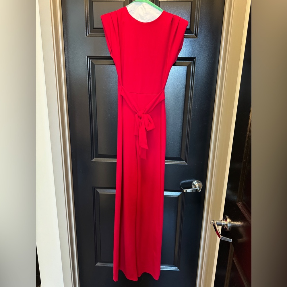 Red jumpsuit M with front tie